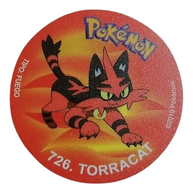 another plastic coin with Torracat on it, but this time with the Pokemon logo too. What an exciting world we live in