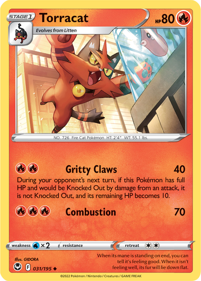 torracat card from tcg silver tempest