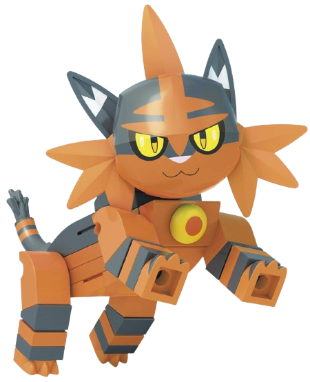the torracat construx model itself in an action pose