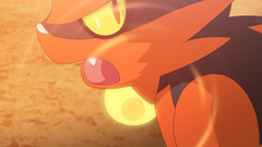 a closeup of Torracat's flame sac
