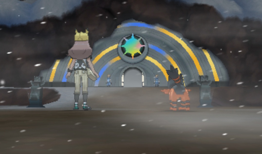 a screenshot of torracat with my trainer in pokemon ultra sun