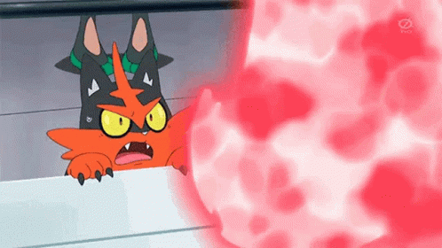 gif of torracat being shocked